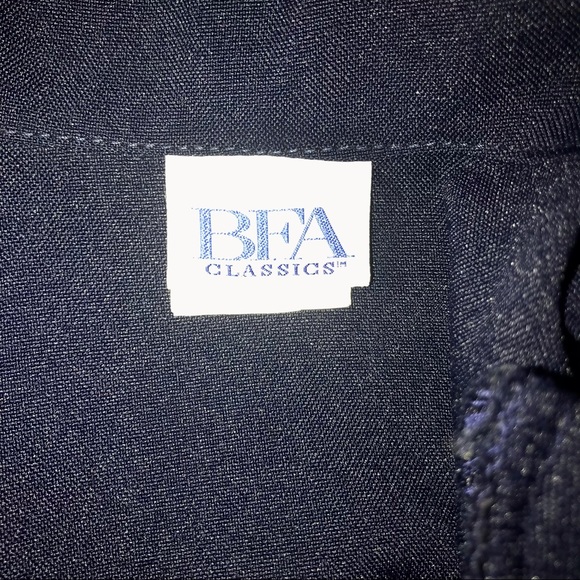 Vintage eighties BFA Classics blue lapel blazer with 3/4 sleeves. Size S. EUC - Picture 7 of 8